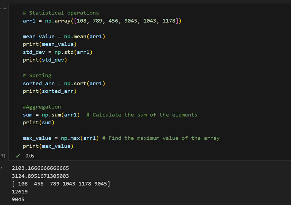 Statistical operations