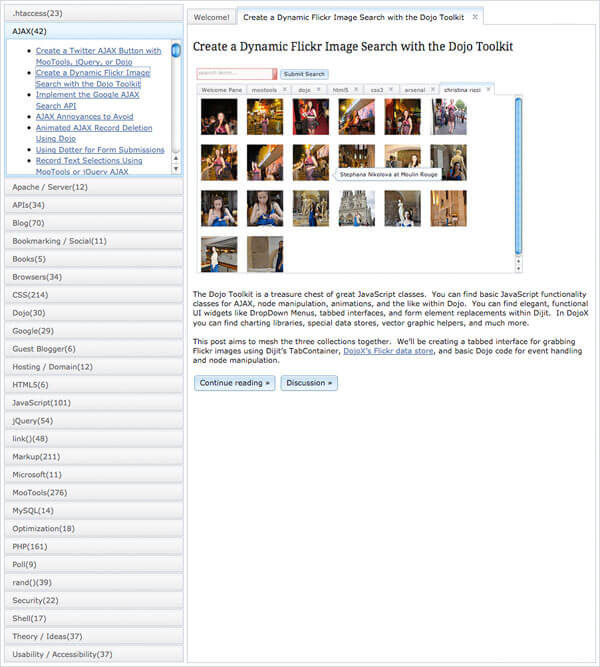 Create a Dojo-Powered WordPress Website View