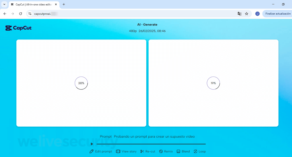 Figure 1. Fake CapCut site