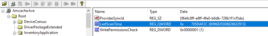 InventoryApplication LastScanTime information