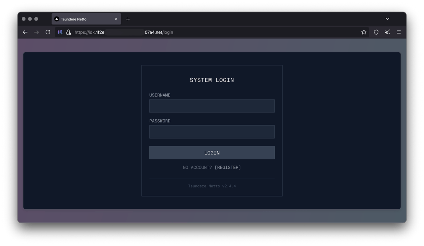 Tsundere botnet panel login