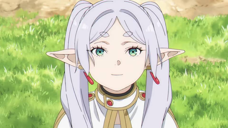 frieren looking up in the trailer for season 2